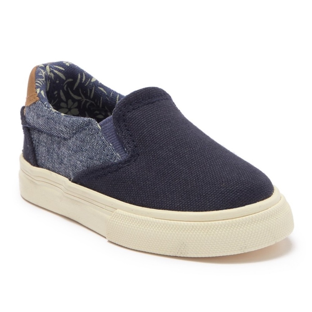 CREVO BALDWIN NIB NAVY SLIP ON SNEAKER  TODDLER 7